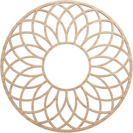 Ekena Millwork Cannes Wood Fretwork Pierced Ceiling Medallion, Alder, 20"OD x 6 7/8"ID x 3/8"T CMWP20X20X0375CNAL